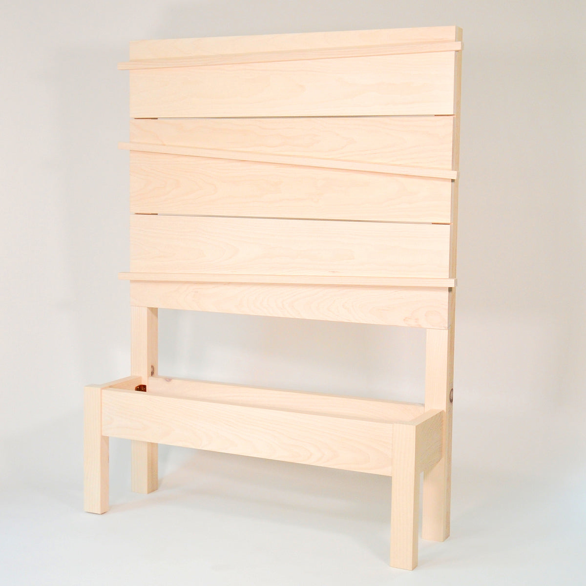 Shutter High Headboard Twin Bed in "Whole Milk"
